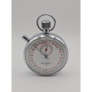 Vintage Chesterfield Swiss Mechanical Stopwatch 7 Jewel 1/10 Sport Timer
